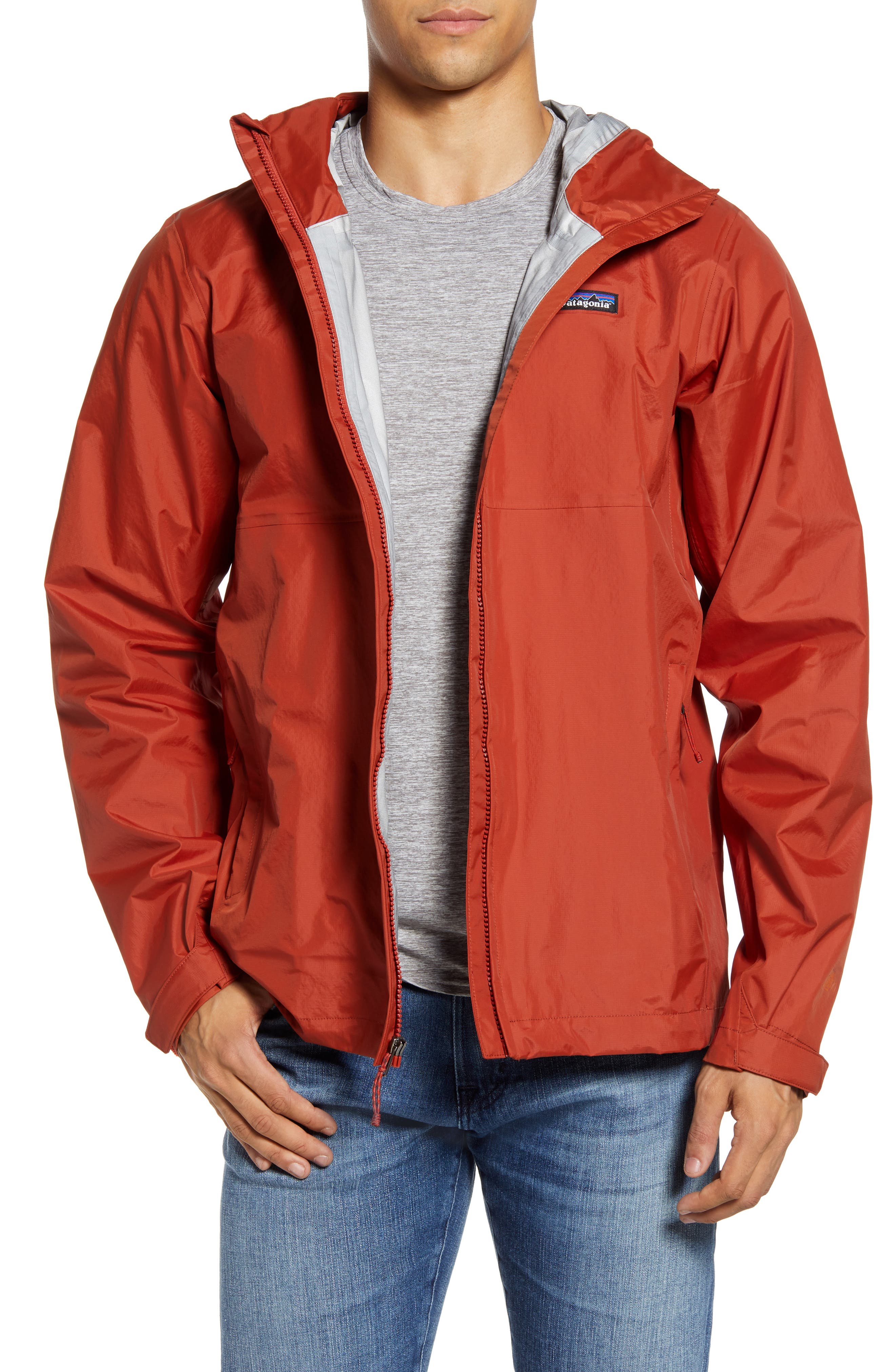 red waterproof jacket