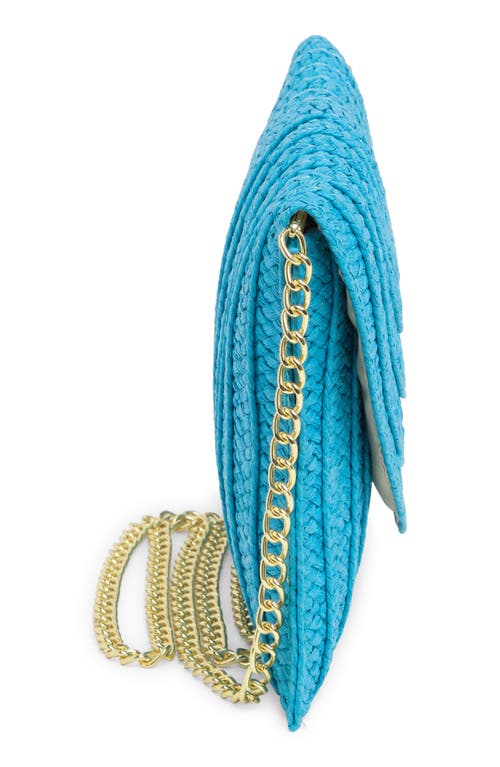 Shop Collection Xiix Straw Clutch In Turquoise