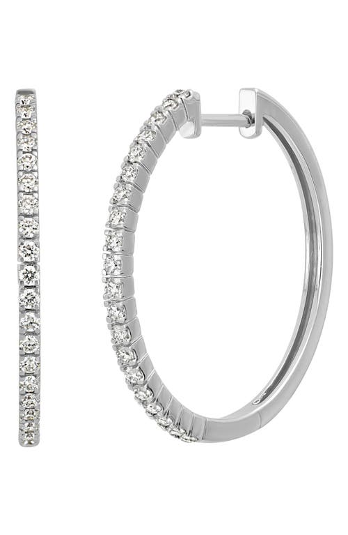 Bony Levy Diamond Hoop Earrings in 18K White Gold