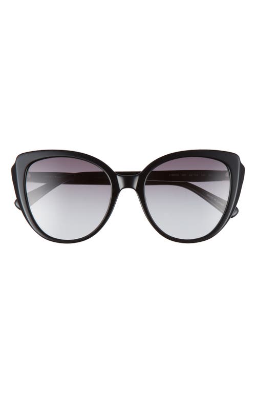 55mm Butterfly Sunglasses in Black/Grey Gradient