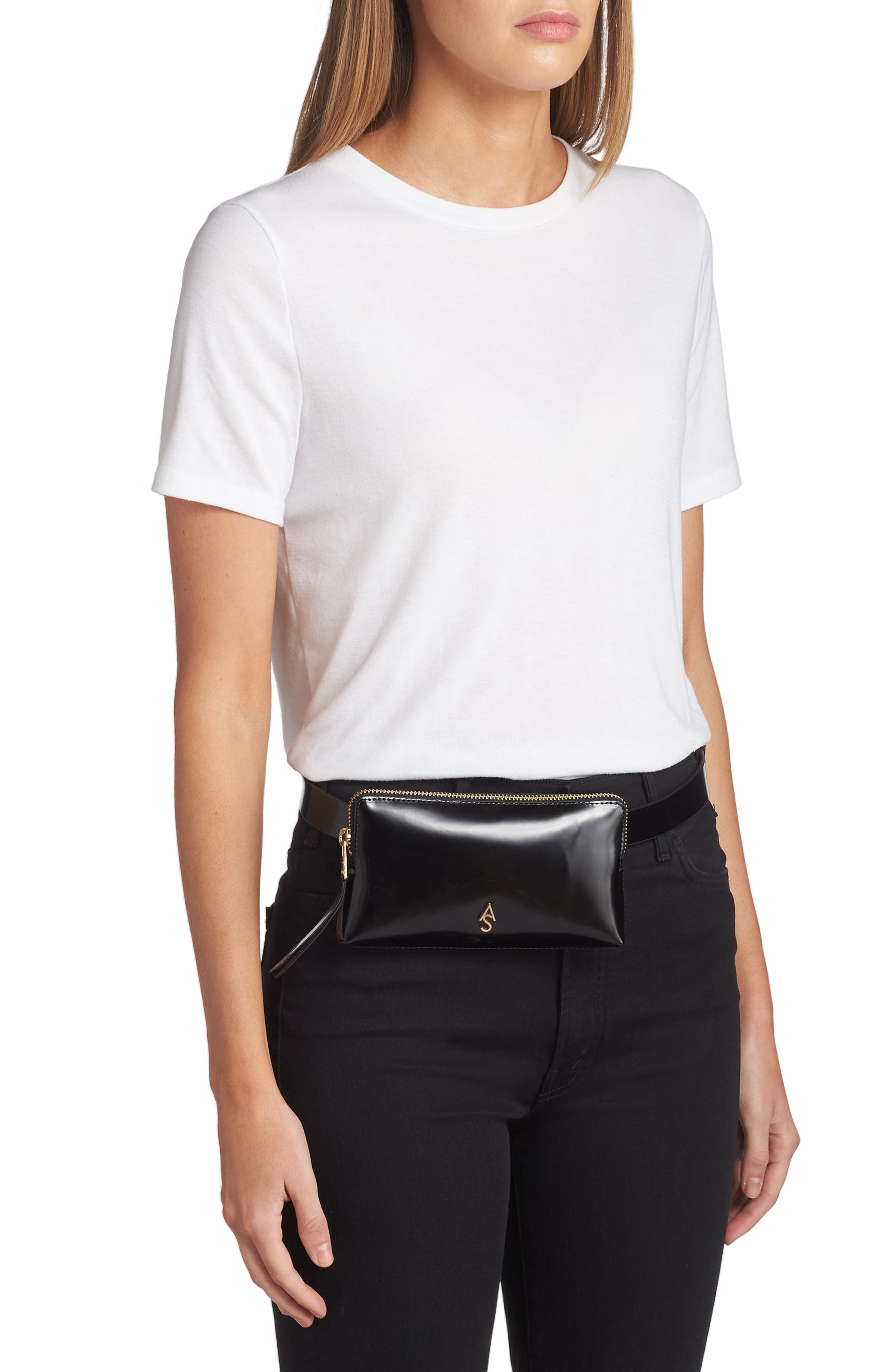 allsaints leather belt bag