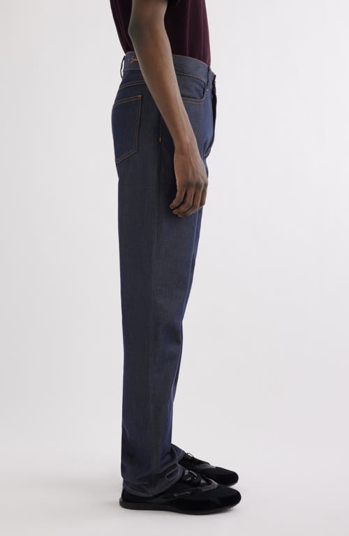 Givenchy Silk Blend Straight Leg Jeans In Indigo Blue