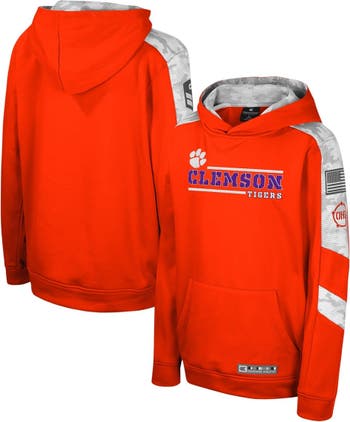 COLOSSEUM Youth Colosseum Orange Clemson Tigers OHT Military Appreciation Cyclone Digital Camo Pullover Hoodie Nordstrom