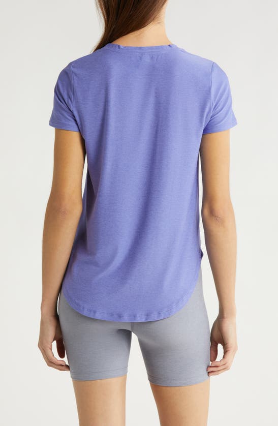 Shop Beyond Yoga On The Down Low T-shirt In Indigo Heather