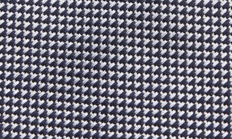 Shop Duchamp Micro Pattern Silk Tie In Blue/ Grey