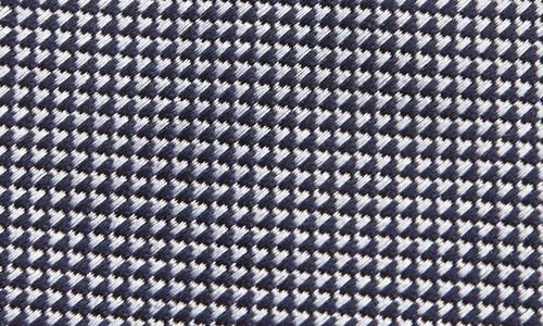 Shop Duchamp Micro Pattern Silk Tie In Blue/grey