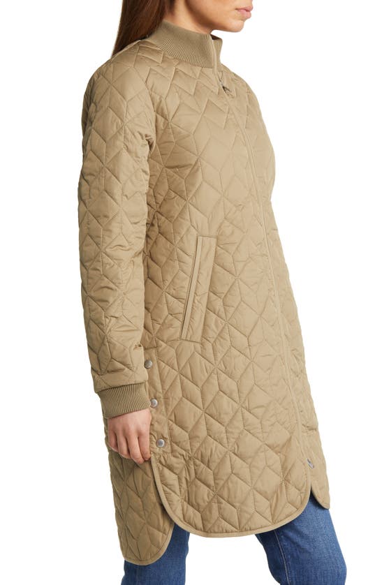 Ilse Jacobsen Isle Jacobsen Long Quilted Jacket In Sage ModeSens