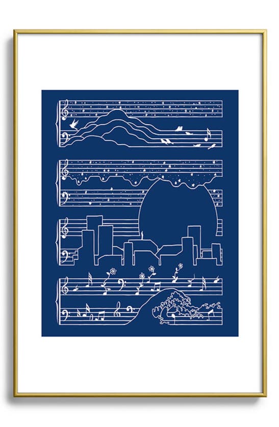 Shop Deny Designs The Moonlight Sonata Blue Framed Art Print