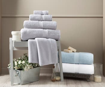 Enchante Home 4-Piece Cream Turkish Cotton Quick Dry Bath Towel Set  (Glossy) in the Bathroom Towels department at