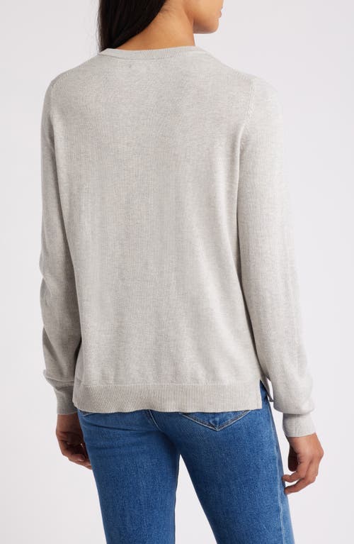 Shop Caslonr Caslon(r) Cotton & Cashmere Crewneck Sweater In Grey Light Heather