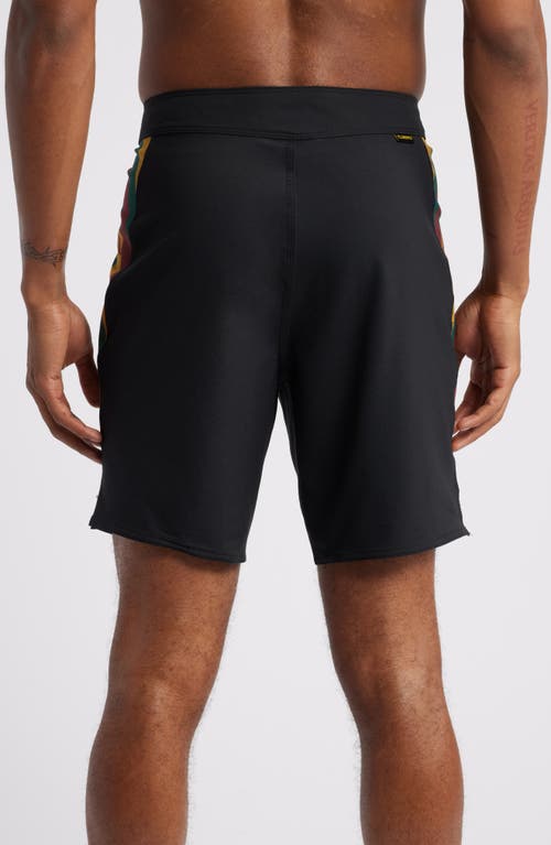 Shop Florence Pro Hawaii Water Repellent Board Shorts In Black Multi