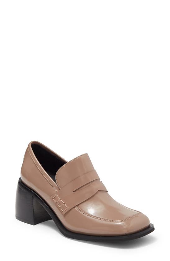 Jeffrey Campbell Ecole Loafer Pump In Taupe Box