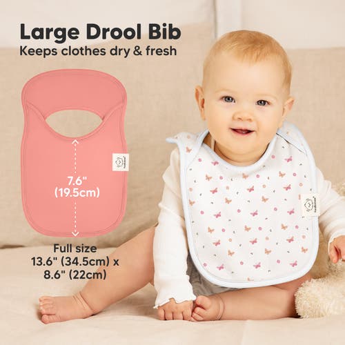 Keababies 8-pack Hallo Drool Bibs In Butterflies