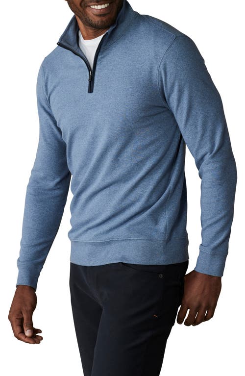 The Normal Brand Puremeso Weekend Quarter Zip Top In Slate Blue