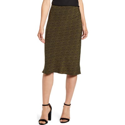 Bobeau Courtney Bias Cut Skirt, Green