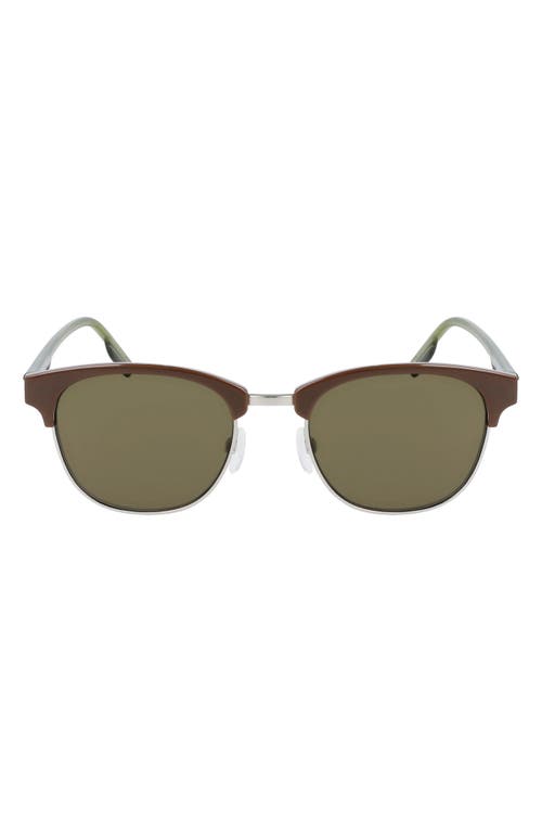 Shop Converse Disrupt 52mm Round Sunglasses In Dark Root/green