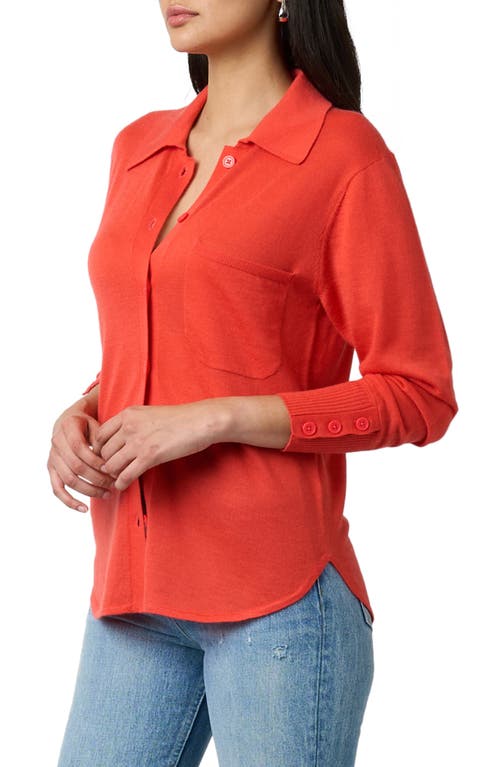 Shop Equipment Corinne Cashmere Button-up Shirt In Gazpacho