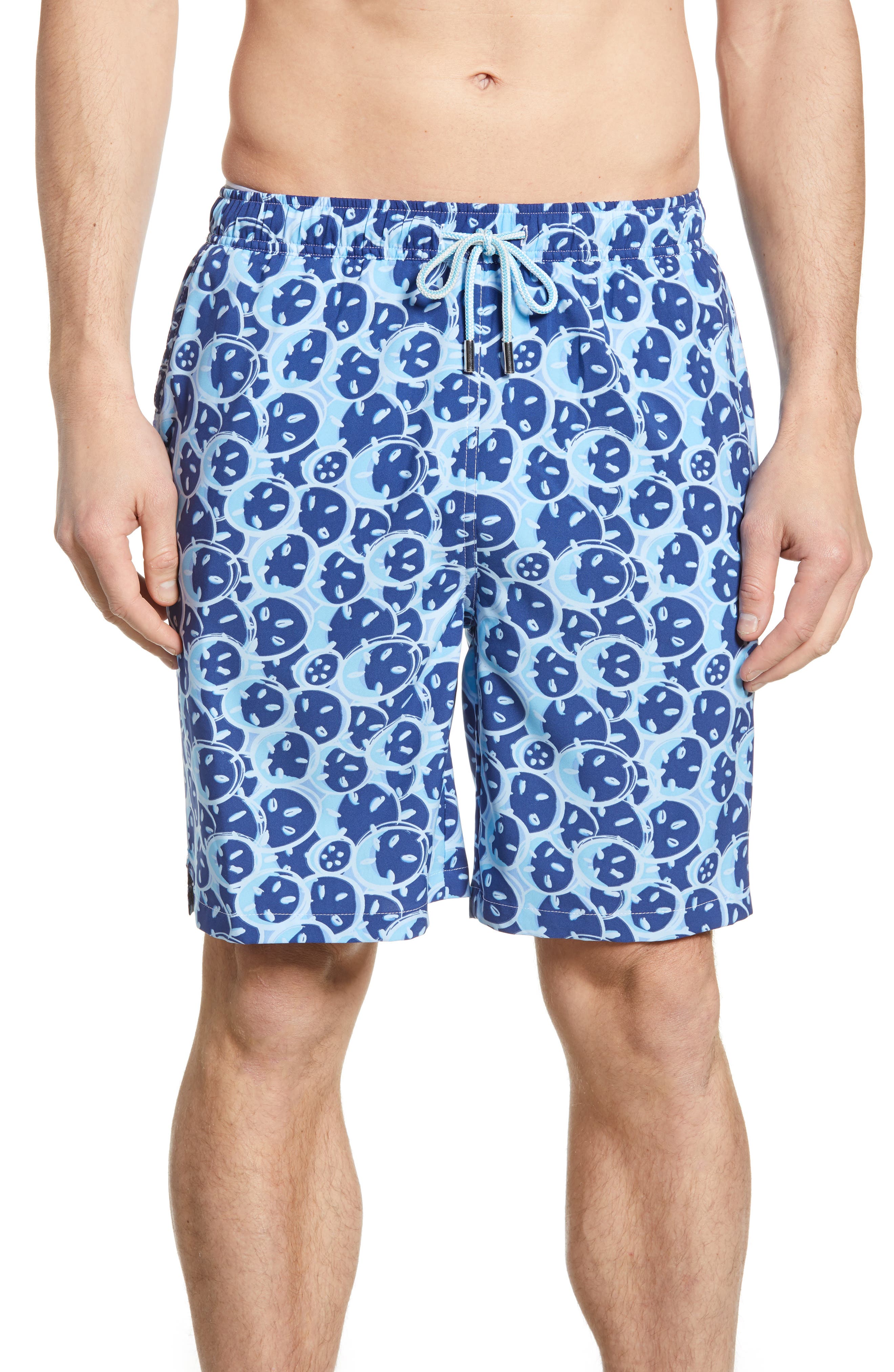 Peter Millar Sand Dollars Swim Trunks, Blue