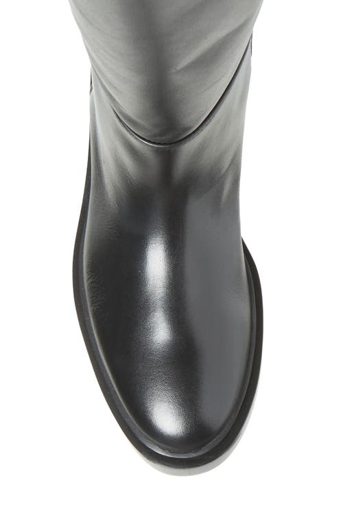 Shop Steve Madden Gaige Riding Boot In Black Leather