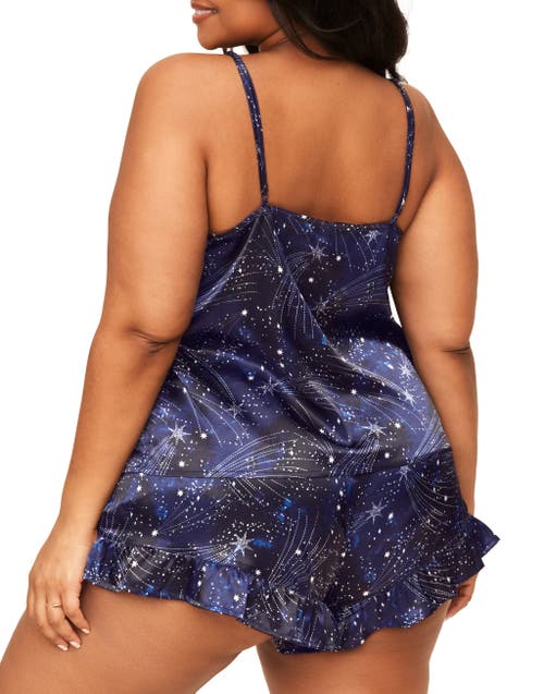 Shop Adore Me Luana Pajama Camisole & Short Set In Novelty Black