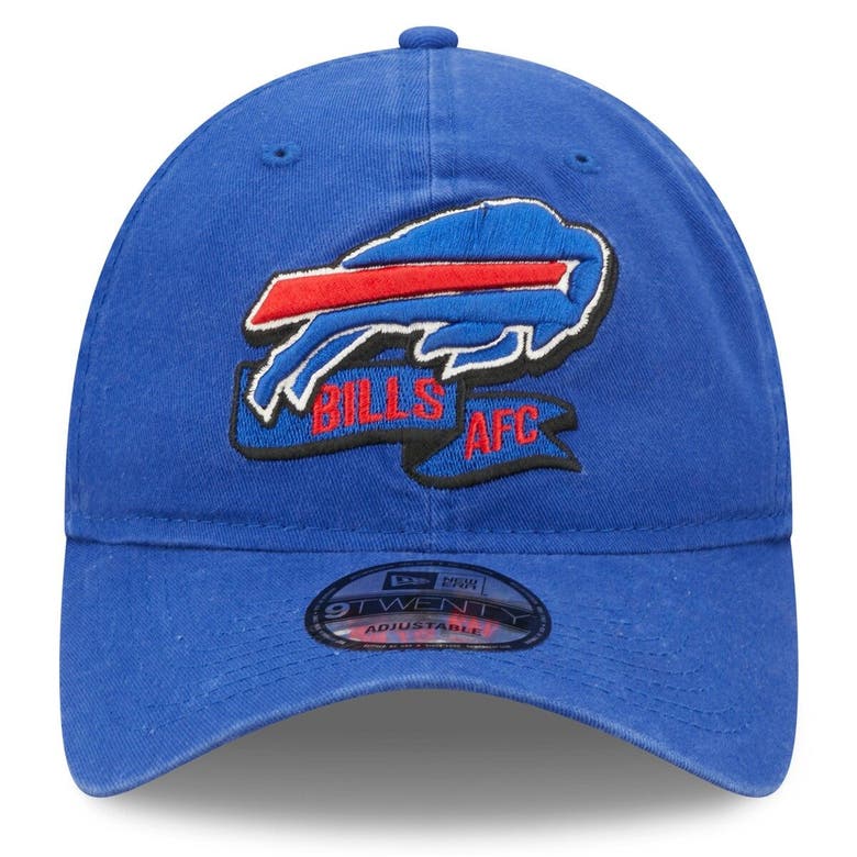 Youth New Era White/Royal Buffalo Bills 2023 Sideline 9TWENTY Adjustable Hat