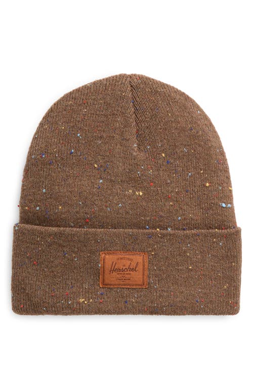 Shop Herschel Supply Co . Elmer Marled Knit Beanie In Bison