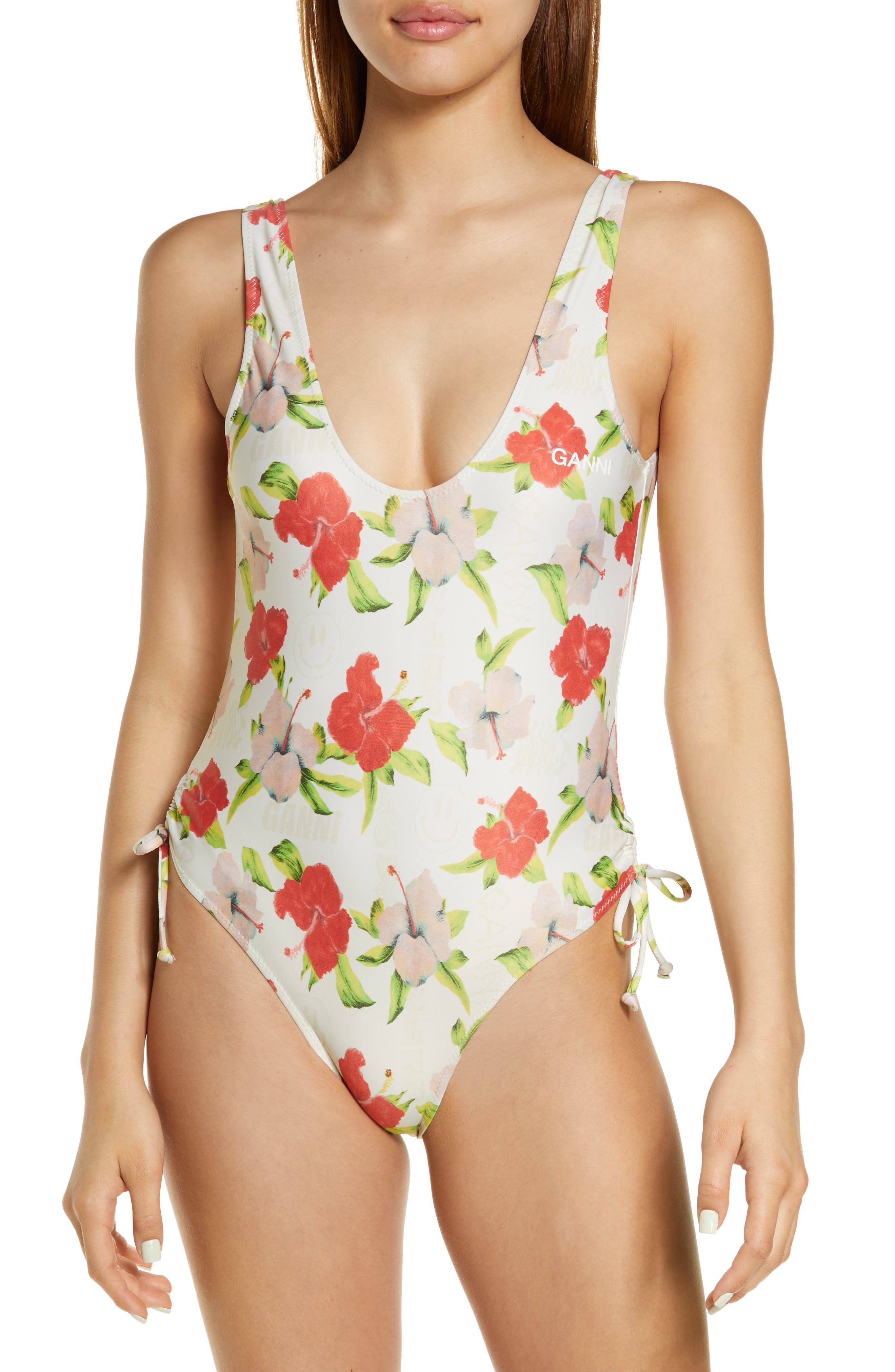 ganni one piece swimsuit