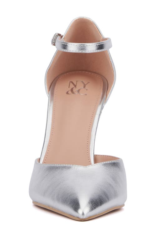 New York And Company Xaria Pump In Silver Metallic