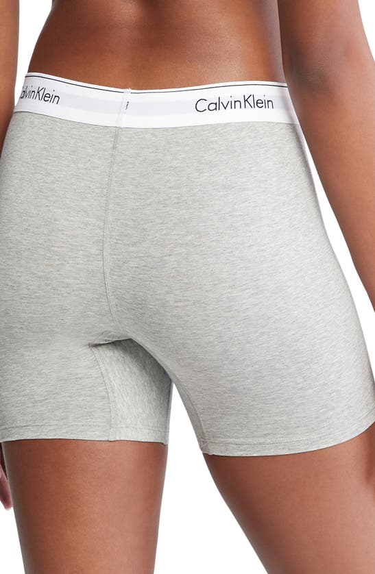 Shop Calvin Klein Modern Stretch Cotton Blend Boxer Briefs In Grey Heather