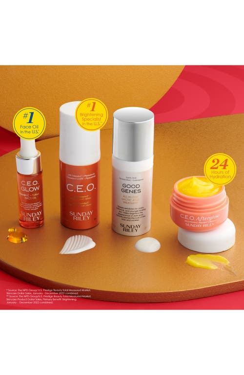 Shop Sunday Riley Glow Goals Skin Care Set $69 Value In Red