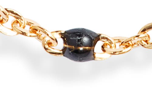 Set & Stones Kaz Bead Station Necklace In Gold/ Black