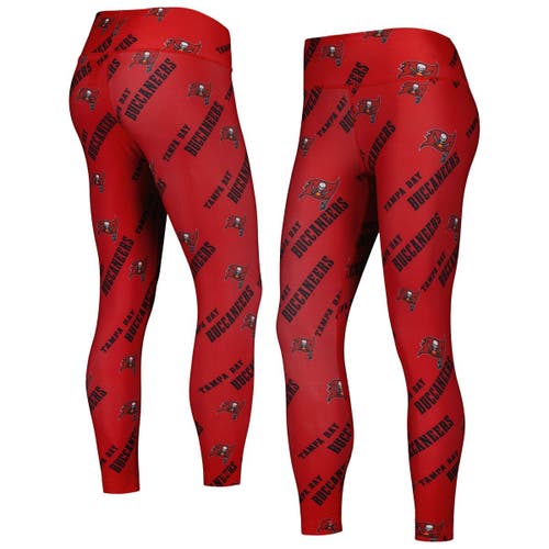 Women's Concepts Sport Red Tampa Bay Buccaneers Breakthrough Allover Print Lounge Leggings