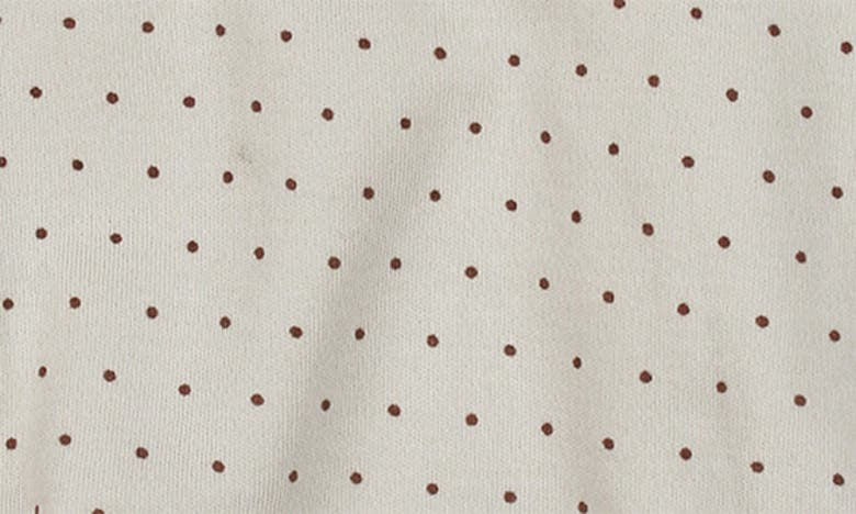Shop L'ovedbaby Crisscross Organic Cotton Bodysuit In Stone Dot