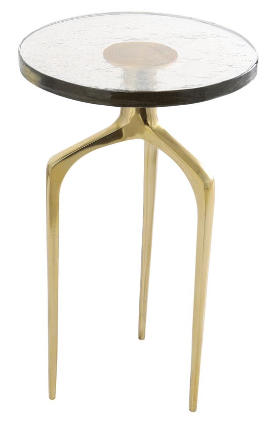 Vivian Lune Home Aluminum Accent Table In Gold