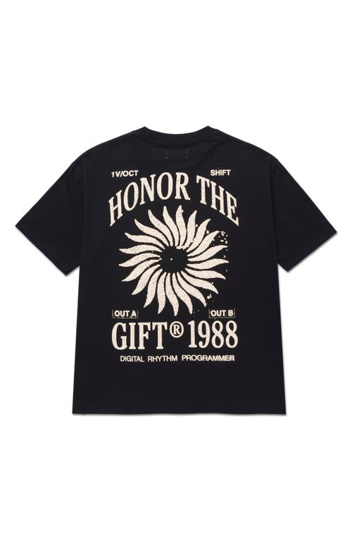 Shop Honor The Gift Sunray Logo Oversize Graphic T-shirt In Black