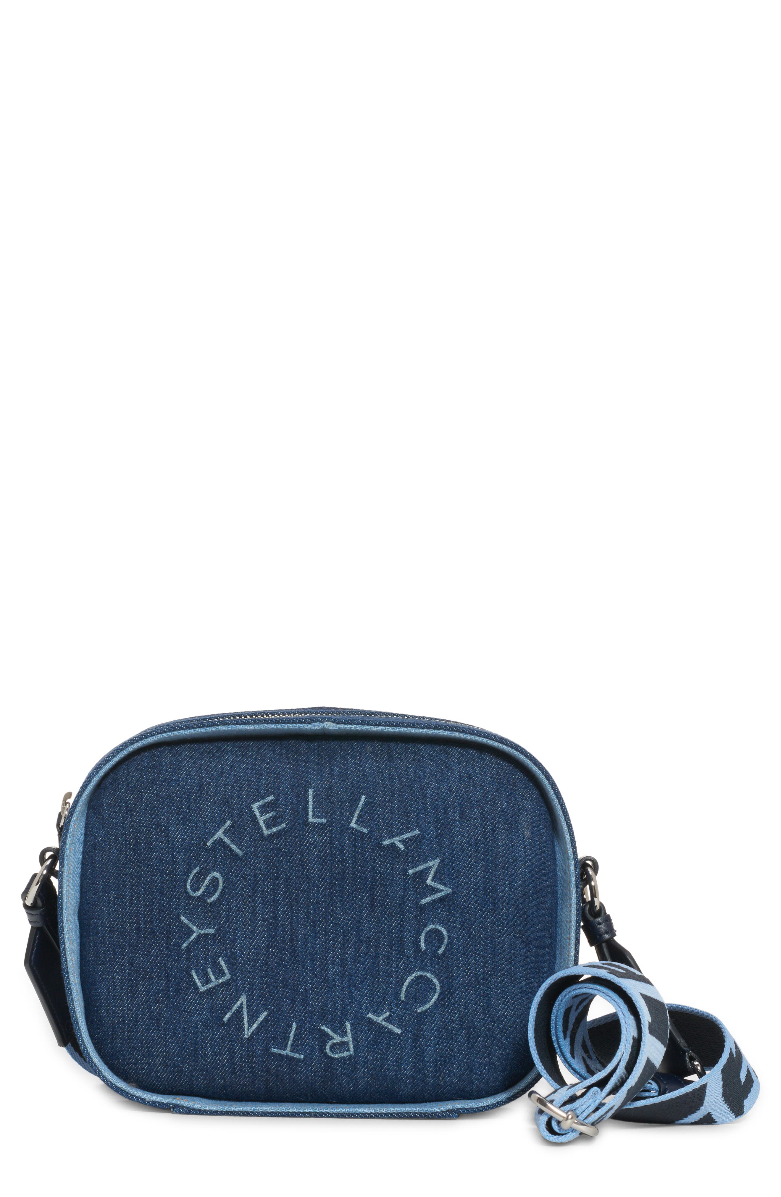 Stella McCartney Small Logo Denim Camera Bag in 4005 - Smoky Blue