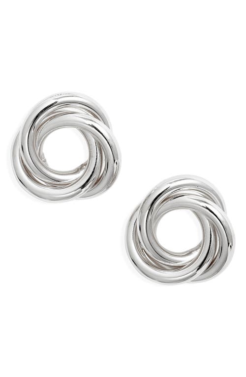 SHYMI Triple Twist Round Stud Earrings in Silver at Nordstrom