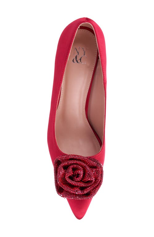 New York And Company Ilyana Pointed Toe Pump In Red