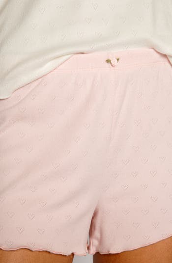 Cotton Heart Pointelle Short Pajama Set