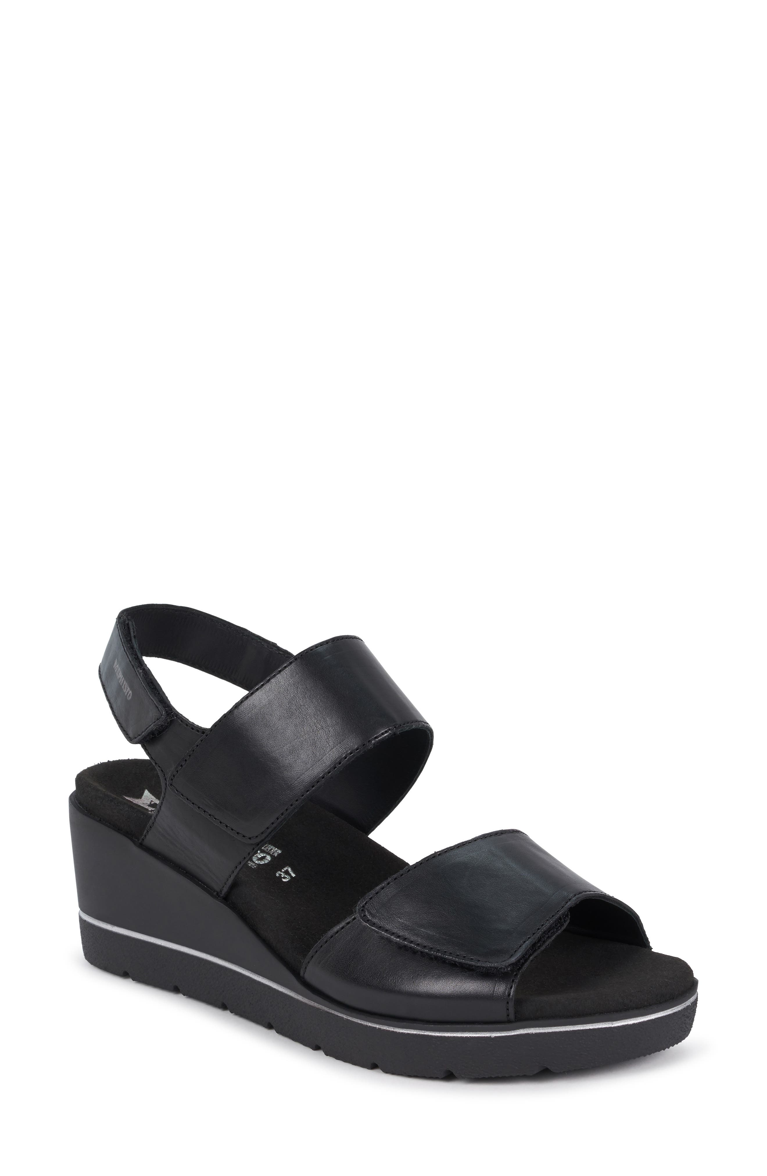Mephisto Engelina Wedge Sandal, Black