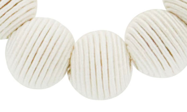 Shop Panacea Wrapped Bead Teardrop Earrings In White