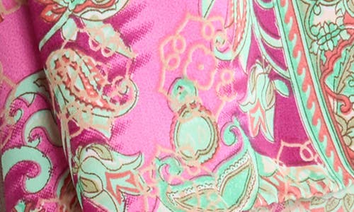 La Fiorentina Tulip Print Pareo In Purple/green
