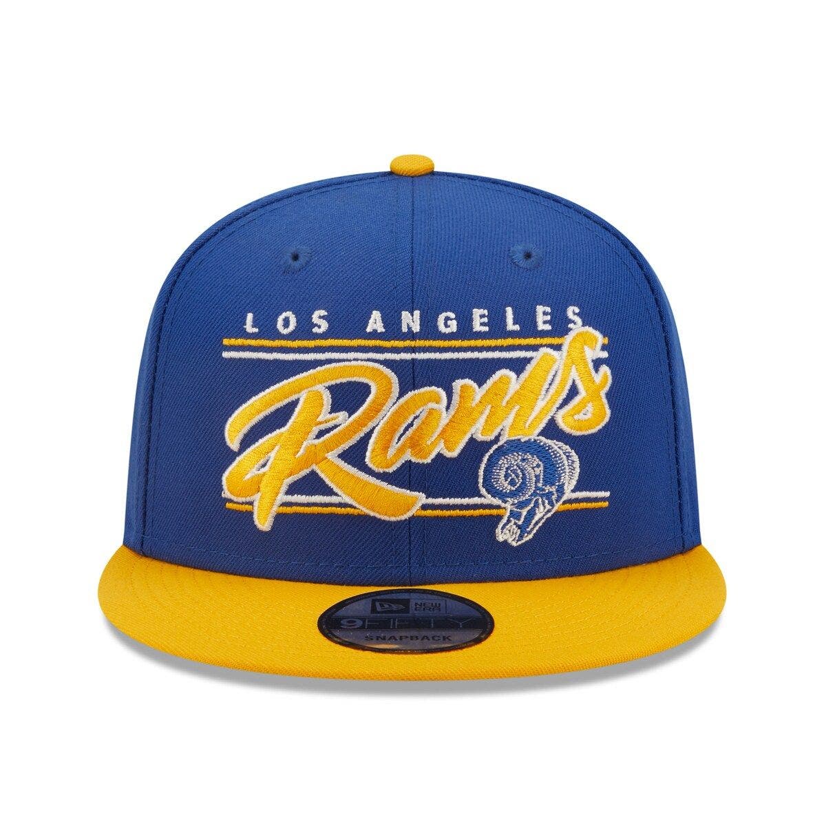 New Era Men's New Era Royal/Gold Los Angeles Rams Team Script 9FIFTY ...
