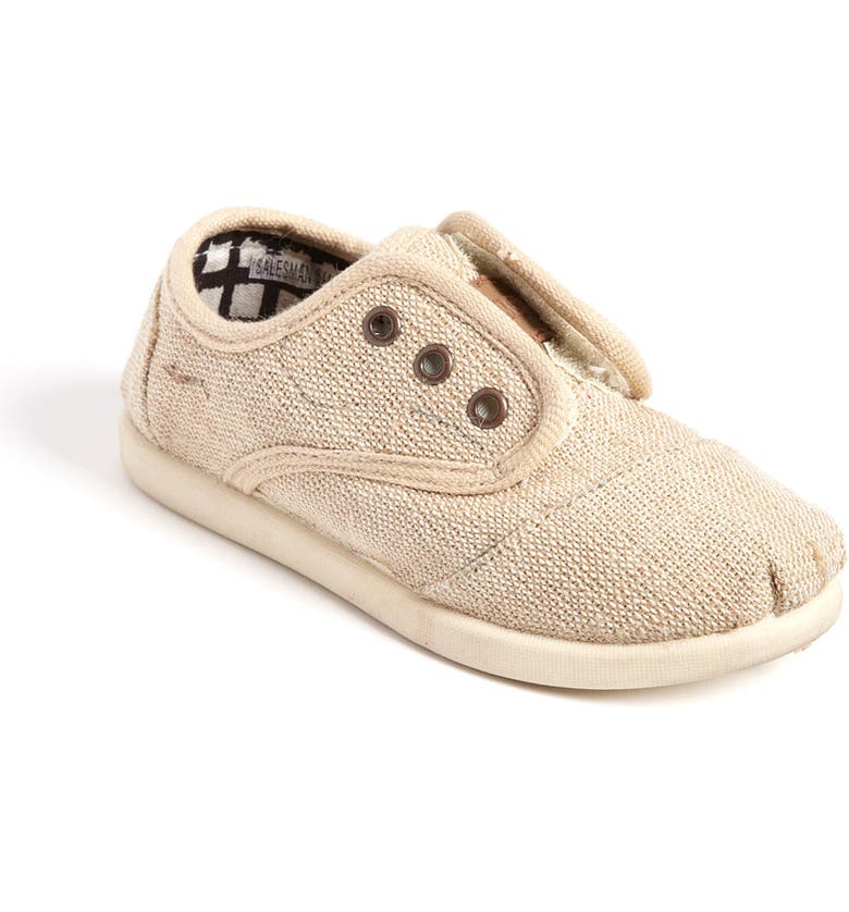 TOMS 'Cordones - Tiny' Burlap Slip-On Sneaker (Baby, Walker & Toddler ...