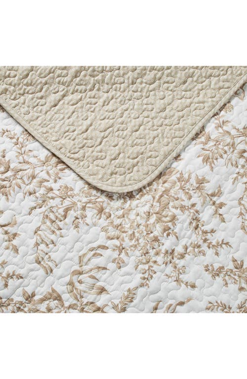 Laura Ashley Bedford Quilt & Sham Set In Mocha