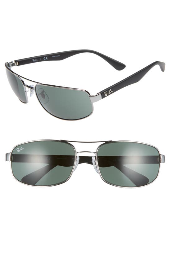 Ray Ban 61mm Square Sunglasses In Grey