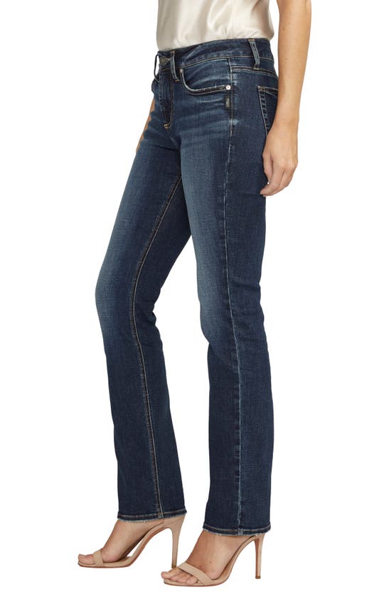 Shop Silver Jeans Co. Suki Curvy Mid Rise Straight Leg Jeans In Indigo