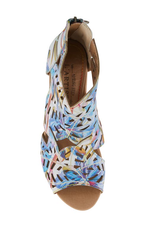 L'artiste By Spring Step Icon Fleur Sandal In Blue Multi
