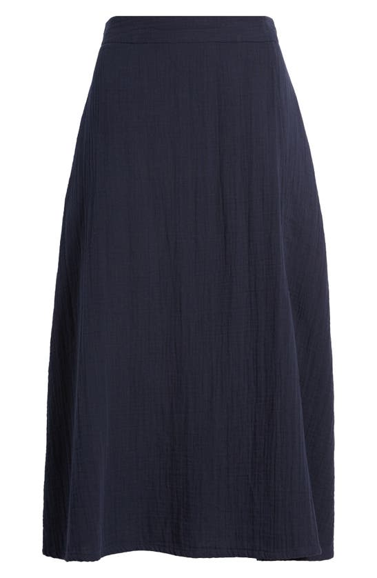 Shop Caslon (r) Cotton Gauze Skirt In Navy Blazer
