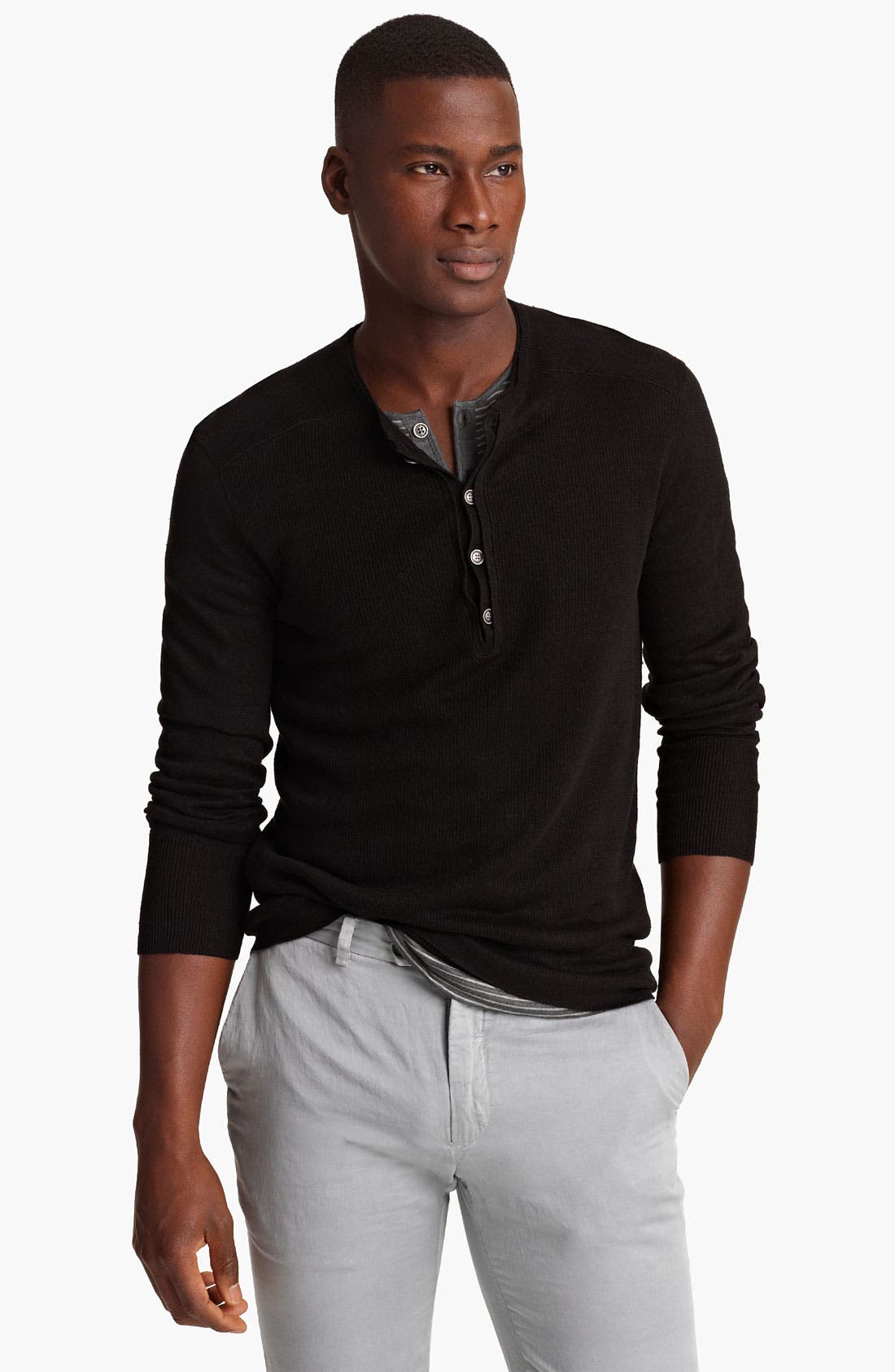 John Varvatos Collection Linen Henley Nordstrom